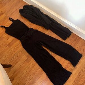 Black fuzzy skims 3 piece set